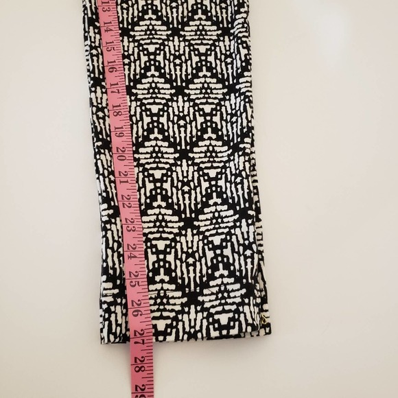 E39 by Eric Size 10 Black and White Graphic Print Pant Zip Ankle - Picture 8 of 9